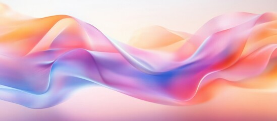Fototapeta premium Abstract Flowing Pastel Ribbons Soft Focus Liquid Design Element