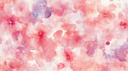 Fototapeta premium Painting cherry blossoms sakura grove watercolor art tranquil environment close-up view nature's beauty