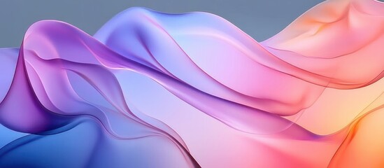Fototapeta premium flowing pastel shapes abstract modern minimalism serene soft lighting smooth curves gentle transitions gradient
