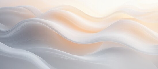 White Waves Minimalist Abstract Background with Curved Lines and Soft Lighting