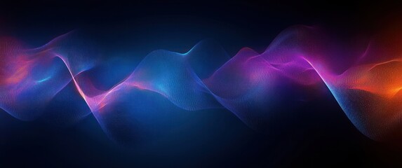 Fototapeta premium Dynamic Abstract Wave Flow Light Mesh Technology Background Futuristic Digital Network Illustration