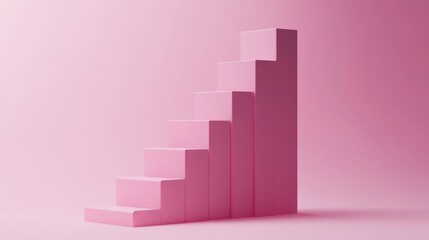 Fototapeta premium Visualizing growth ascending bar graphs in business analysis digital space infographic design data insights symbolic representation