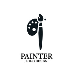 Painter Vector Logo Design