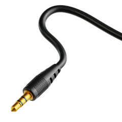 3D illustration of Audio Jack. A detailed 3D icon representing computer peripherals. The design includes sleek lines, vibrant colors, and realistic textures. 3D Icon. Computer Setup.
