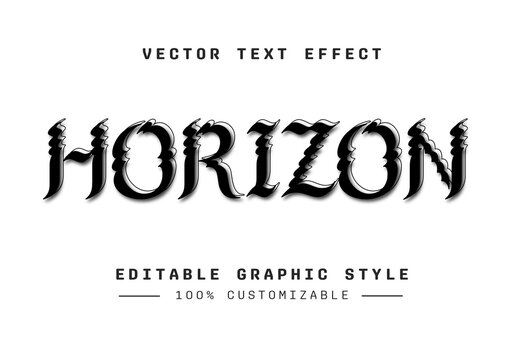 Black and White Wave Elegant Fluid Text Effect