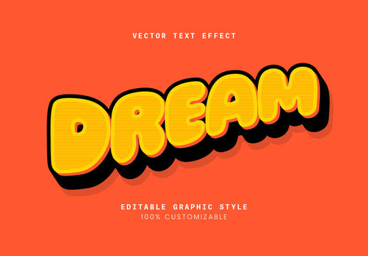 Black and Yellow Playful Font Rounded Bold 3d Text Effect