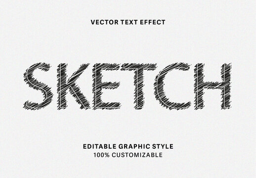 Black and White Sketch Hand-Drawn Artistic Text Effect