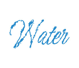 water font design liquid style