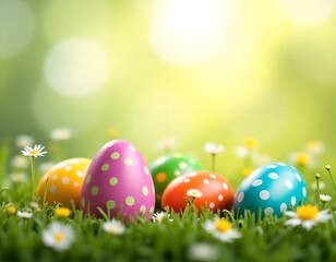 Fototapeta premium Happy Easter card, background