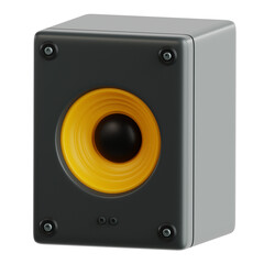 3D illustration of Speaker. A detailed 3D icon representing computer peripherals. The design...