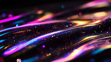 Vibrant rainbow light background with iridescent highlights for creative design