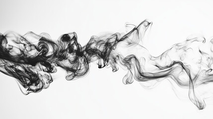Abstract vector monochrome background with cigarette smoke