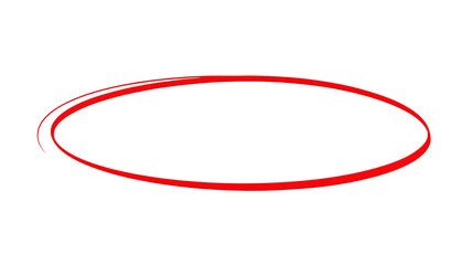 Handwritten red circle on white and transparent background. For marking text, numbers, marker pen, pencil, logo, hand-drawn doodle grunge circle highlights. png.