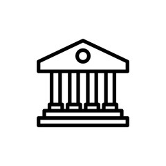 Bank icon vector illustration. Bank sign and symbol, museum, university