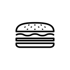 Burger icon vector illustration. burger sign and symbol. hamburger