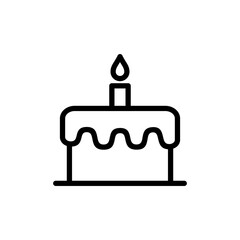 Cake icon vector illustration. Cake sign and symbol. Birthday cake icon