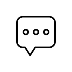 Fototapeta premium Chat icon vector illustration. speech bubble sign and symbol. comment icon. message
