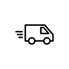 Delivery truck icon vector illustration. Delivery truck sign and symbol. Shipping fast delivery icon