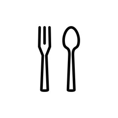 spoon and fork icon vector illustration. spoon, fork and knife icon vector. restaurant sign and symbol
