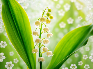 lily of the valley. flower, nature, plant, spring, lily, leaf, lily of the valley, valley, white, lily-of-the-valley, flora, flowers, garden, macro, beauty, grass, blossom, leaves, bloom, may, summer,