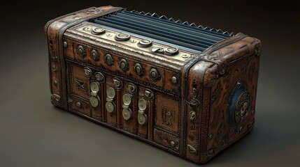 Antique Leather Accordion: A Masterpiece of Musical Craftsmanship