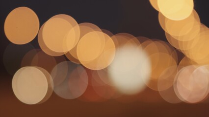 Bokeh Lights Of City Traffic At Night, Featuring Blurred Headlights And Taillights Creating A...