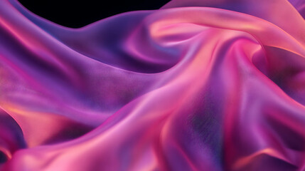 Obraz premium Flowing colorful fabric with ethereal smoke background - abstract design for creative use