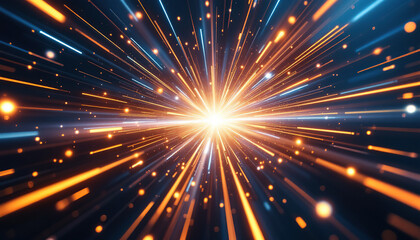 Obraz premium Dynamic Light Streaks Explosion Abstract Background
