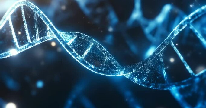 Abstract digital rotating dna molecule