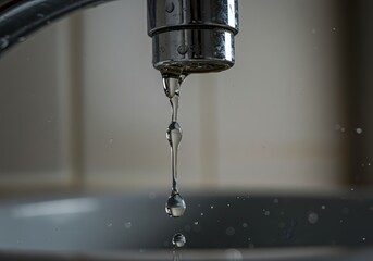 Dripping Water from Faucet