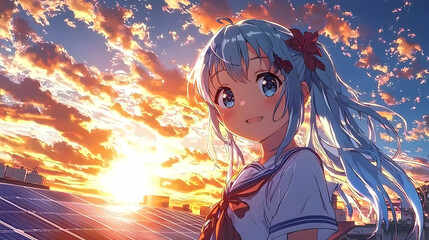 Elegant Autumn Fashion Woman Vector Illustration with Floral and Butterfly Accents