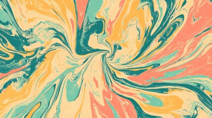 Colorful swirl design with vibrant hues and dynamic patterns in abstract art