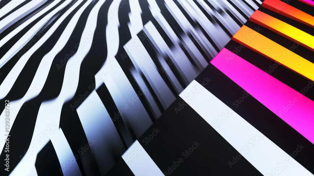 Poster abstract background with striped patterns and diagonal lines in vibrant colors for design projects