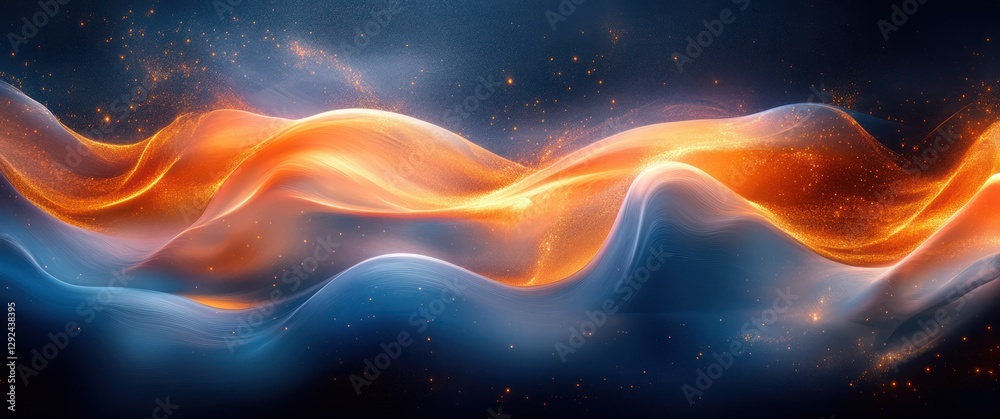 Poster luxury abstract gold gradient background with flowing lines for modern elegant wallpaper design