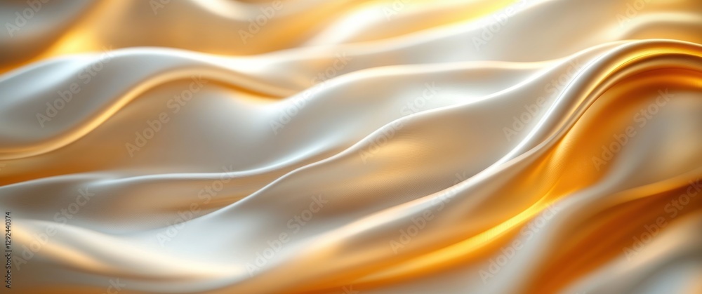 Aufkleber Luxurious Abstract Gold Background with Smooth Curves and Gradient Light for Modern Minimalism Design