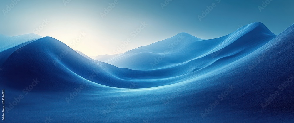 Poster blue gradient abstract luxury background with light effect and flowing lines for modern wallpaper an
