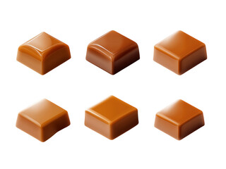 Obraz premium Caramel candy, isolated on white background, full depth of field