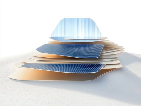 Futuristic Solar Panel Design with Photovoltaic Technology and Minimalistic Aesthetic