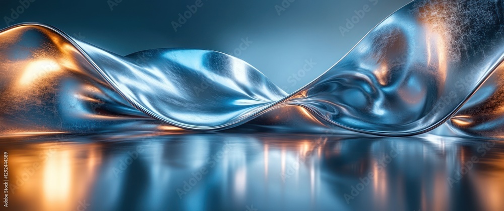Aufkleber futuristic abstract metallic circuit board design with sleek silver textures and soft gradients for 