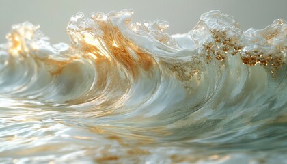 Flowing Water and Bubbles Hyper-Realistic Gel Texture for Cosmetic Beauty Product 3D Rendering on White Background