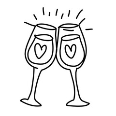 Minimal wedding icon set