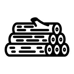 Fototapeta premium firewood Line Icon