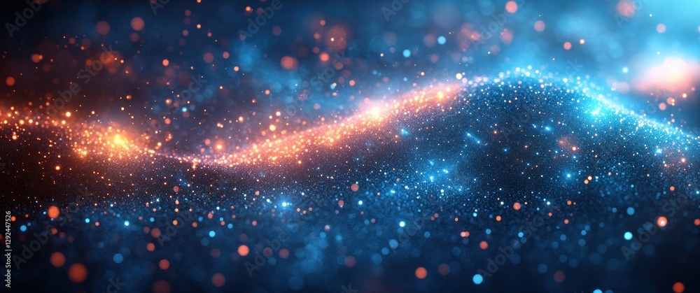 Poster futuristic abstract design with blue lines and geometric shapes for technology wallpaper background
