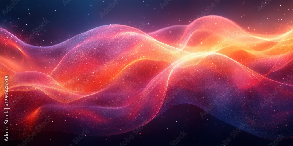 Leinwandbilder abstract modern technology background with geometric shapes and waves in minimalistic design for dig
