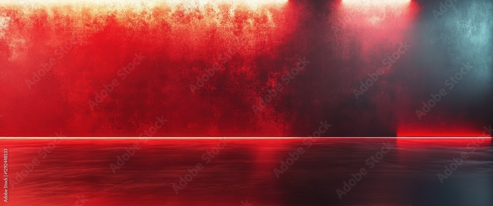 Aufkleber abstract red metallic background with sleek line light effect for modern technology wallpaper and gr