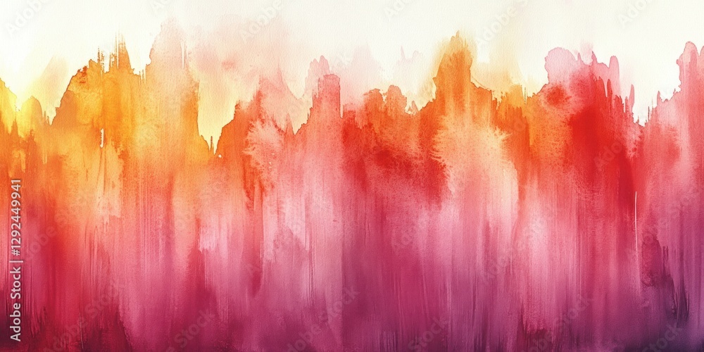 Aufkleber abstract watercolor composition with warm oranges and soft pinks in dreamy serene atmosphere