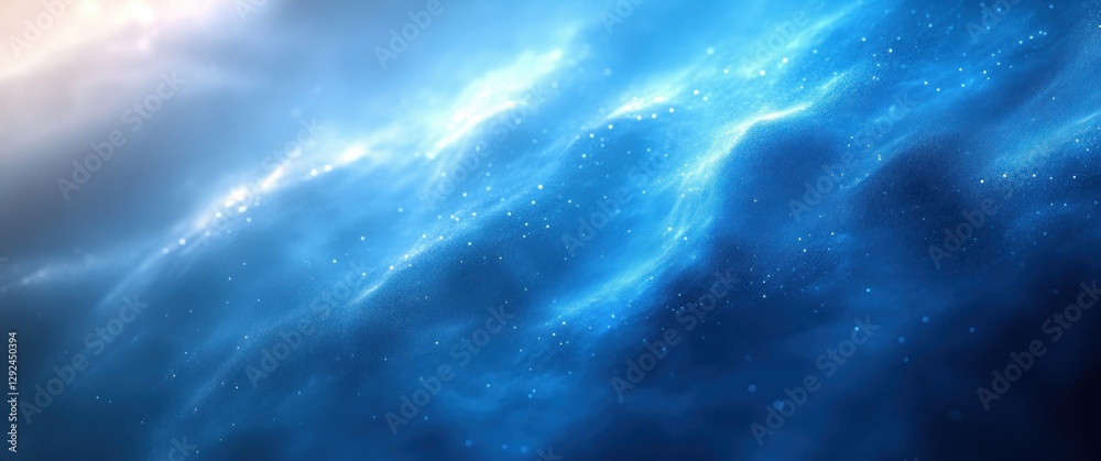 Poster luxury abstract blue gradient background with gold effects for modern graphic design and elegant wal