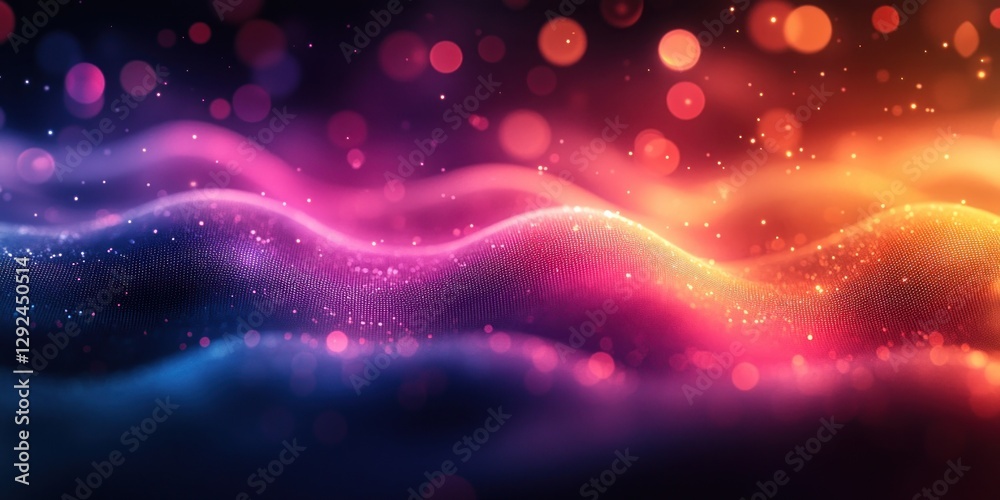 Poster Abstract Technology Background Design Minimalist Modern Graphic Soft Lighting Circles Waves Geometric Shapes Circuit Pattern