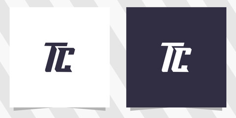 Fototapeta premium letter tc ct logo design