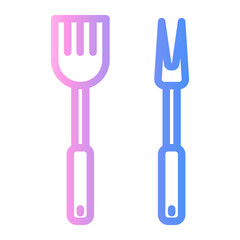 fork Line Gradient Icon